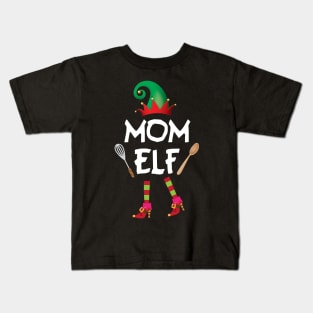 Mom Elf Funny  Family Christmas Kids T-Shirt